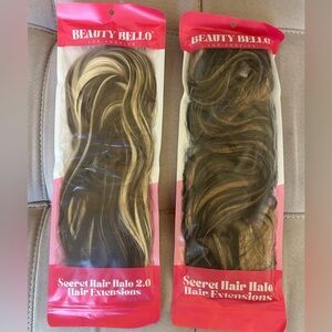 2 NWT BEAUTY BELLO LOS ANGELES Secret Hair Halo Hair Extensions